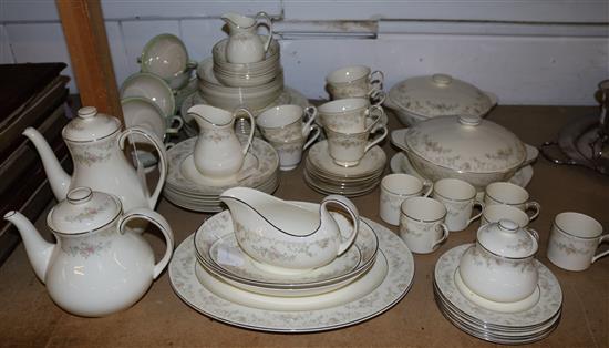 Royal Doulton Diana pattern dinner, tea & coffee service (75-pce approx) and a set of 6 Athlone bouillon cups and saucers